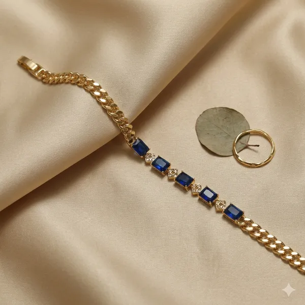 Blue_Azure_Link_Anti_Tarnish_Bracelet_For_Women