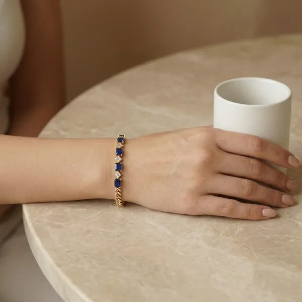 Blue_Azure_Link_Anti_Tarnish_Bracelet_For_Women