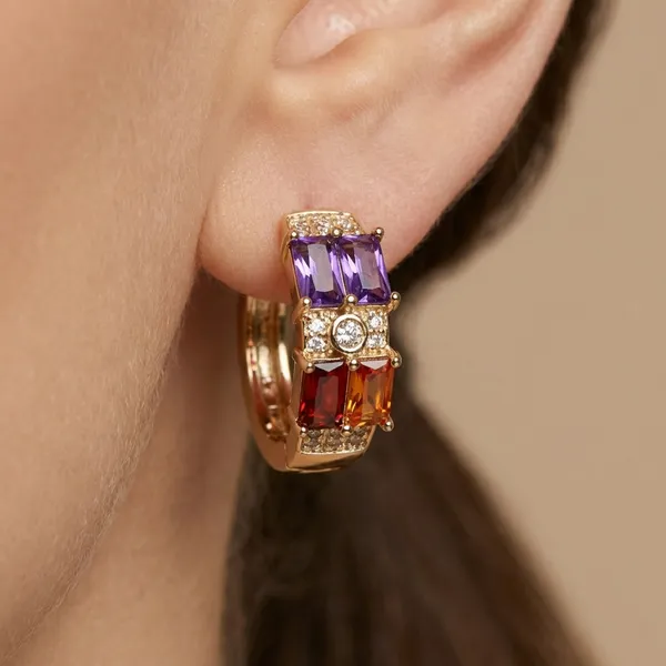 Multicolor_Dark_Plated_Gemstone_Hoop_Ears_Anti_Tarnish_Earring_For_Women