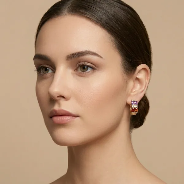 Multicolor_Dark_Plated_Gemstone_Hoop_Ears_Anti_Tarnish_Earring_For_Women