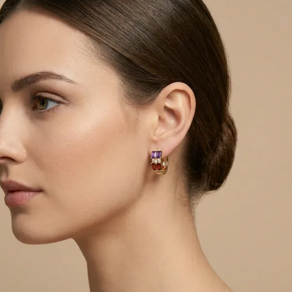 Multicolor_Dark_Plated_Gemstone_Hoop_Ears_Anti_Tarnish_Earring_For_Women
