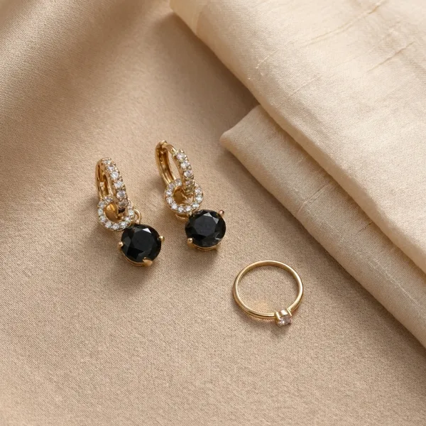 Black_Round_Crystal_Dangle_Hoop_Ears_Anti_Tarnish_Earring_For_Women