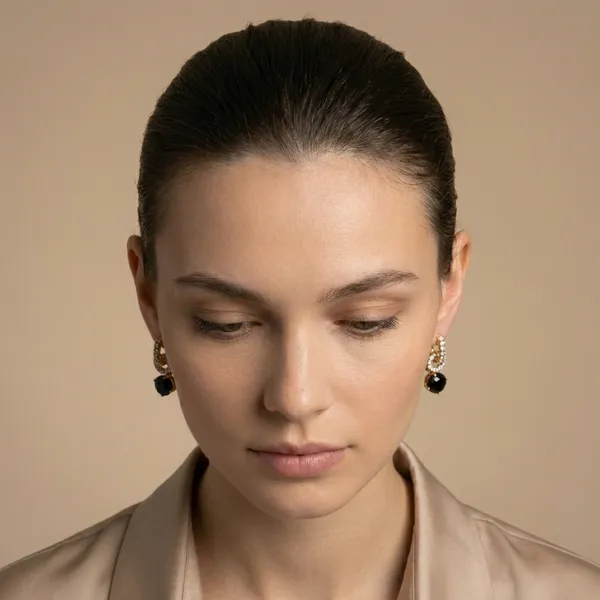 Black_Round_Crystal_Dangle_Hoop_Ears_Anti_Tarnish_Earring_For_Women