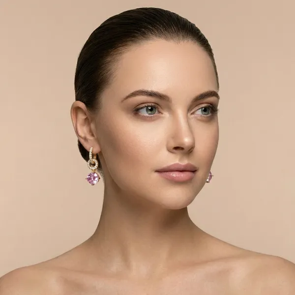 Pink_Round_Crystal_Dangle_Hoop_Ears_Anti_Tarnish_Earring_For_Women