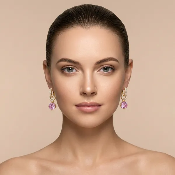 Pink_Round_Crystal_Dangle_Hoop_Ears_Anti_Tarnish_Earring_For_Women