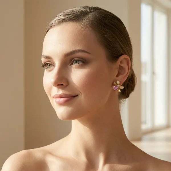 Pink_Crystal_Bow_Stud_Ears_Anti_Tarnish_Earring_For_Women