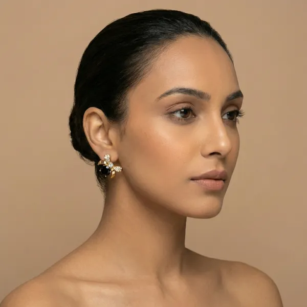 Black_Stone_Bow_Stud_Ears_Anti_Tarnish_Earring_For_Women