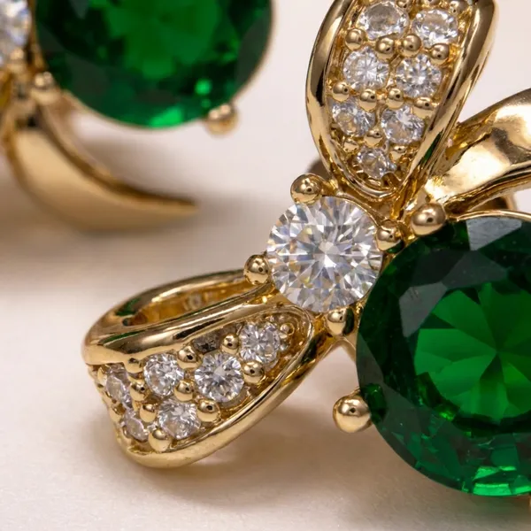 Green_Emerald_Bow_Stud_Ears_Anti_Tarnish_Earring_For_Women