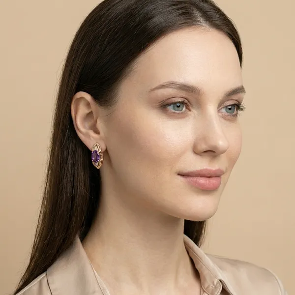 Purple_Gold_Amethyst_Oval_Drop_Ears_Anti_Tarnish_Earring_For_Women