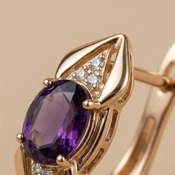 Purple_Gold_Amethyst_Oval_Drop_Ears_Anti_Tarnish_Earring_For_Women