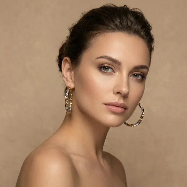 Gold_And_Silver_Dual_Tone_Textured_Twisted_Hoop_Ears_Anti_Tarnish_Earring_For_Women