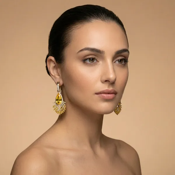 Yellow_Crystal_Statement_Ears_Anti_Tarnish_Earring_For_Women