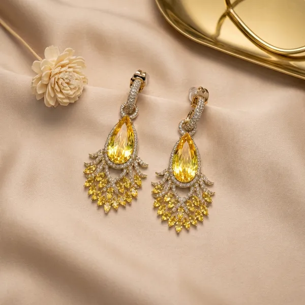 Yellow_Crystal_Statement_Ears_Anti_Tarnish_Earring_For_Women