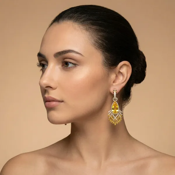 Yellow_Crystal_Statement_Ears_Anti_Tarnish_Earring_For_Women