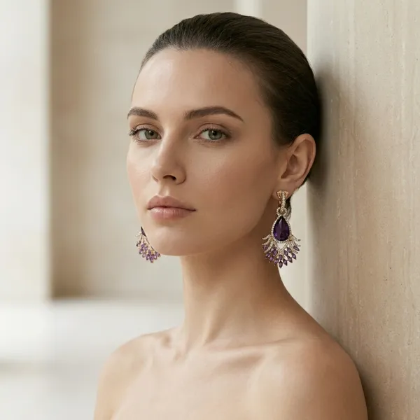 Purple_Crystal_Teardrop_Statement_Ears_Anti_Tarnish_Earring_For_Women