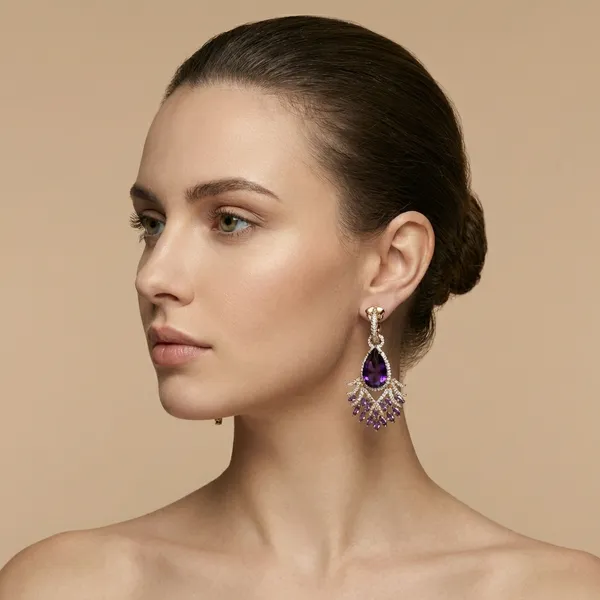 Purple_Crystal_Teardrop_Statement_Ears_Anti_Tarnish_Earring_For_Women