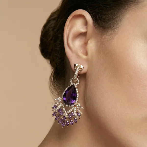 Purple_Crystal_Teardrop_Statement_Ears_Anti_Tarnish_Earring_For_Women
