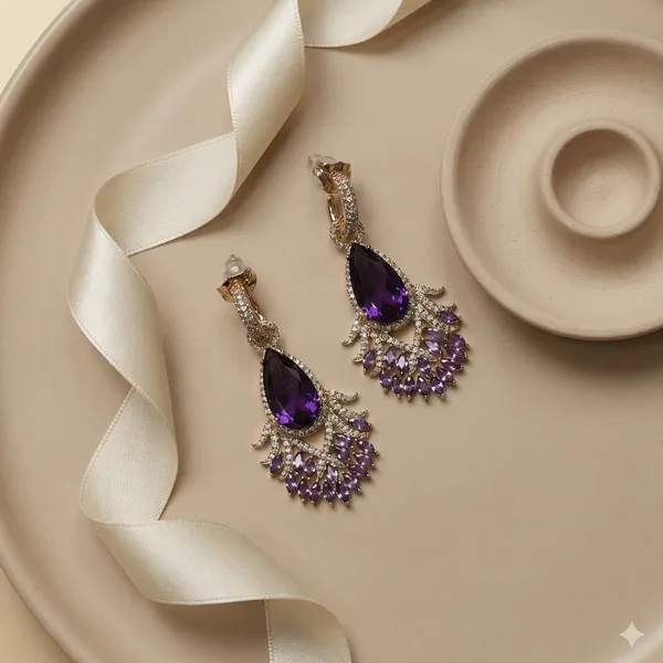 Purple_Crystal_Teardrop_Statement_Ears_Anti_Tarnish_Earring_For_Women