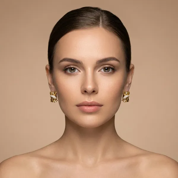 Gold_Bow_Charm_Ears_Anti_Tarnish_Earring_For_Women