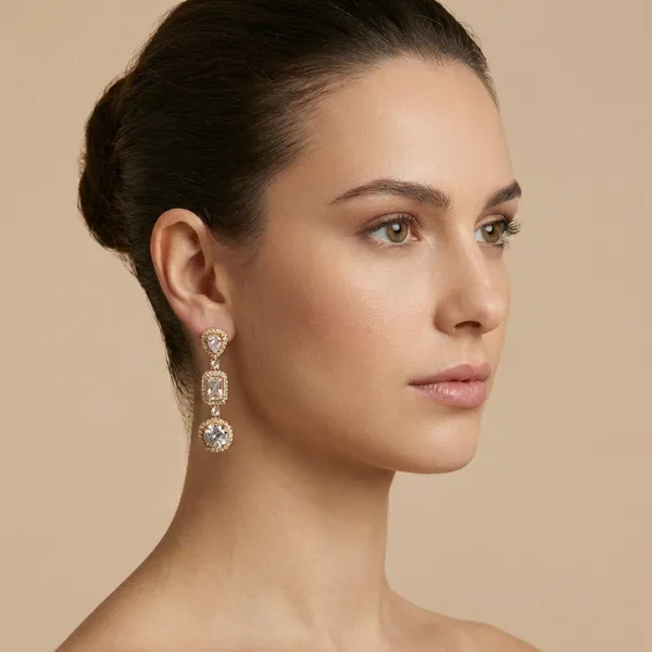 Gold_Crystal_Trio_Drop_Ears_Anti_Tarnish_Earring_For_Women