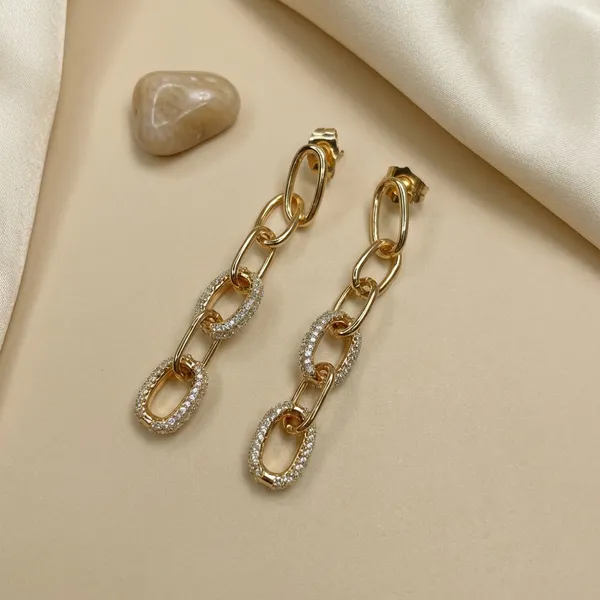 Gold_Chain_Link_Dangle_Ears_Anti_Tarnish_Earring_For_Women