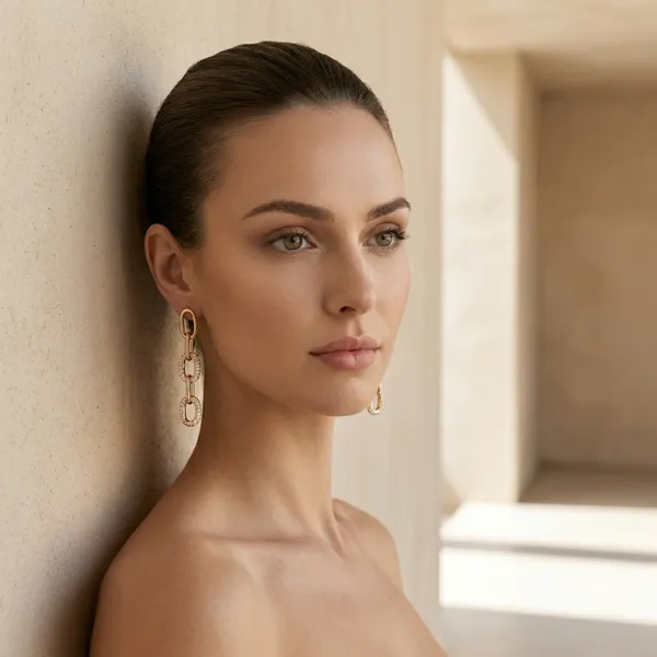 Gold_Chain_Link_Dangle_Ears_Anti_Tarnish_Earring_For_Women