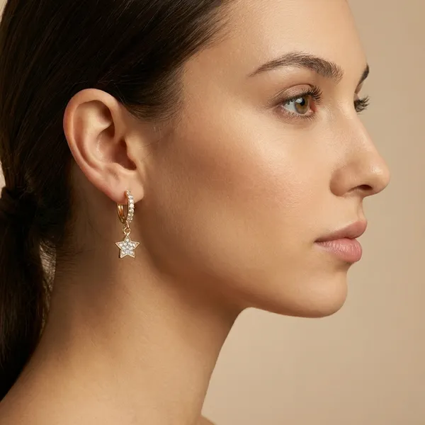 White_Gold_Crystal_Star_Charm_Hoop_Ears_Anti_Tarnish_Earring_For_Women