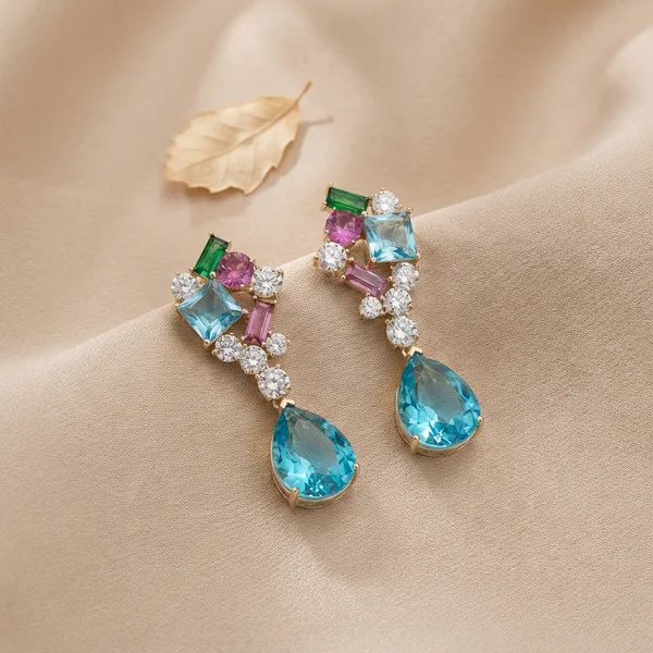 Multicolor_Gemstone_Statement_Ears_Anti_Tarnish_Earring_For_Women