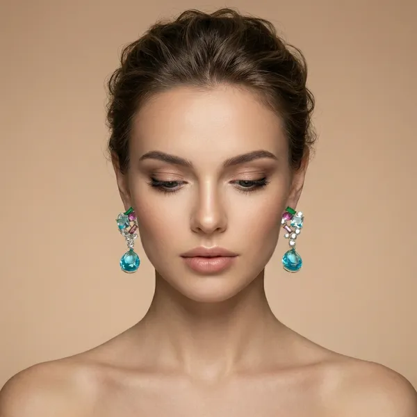 Multicolor_Gemstone_Statement_Ears_Anti_Tarnish_Earring_For_Women