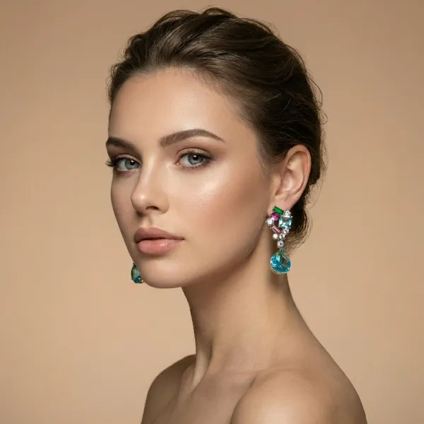 Multicolor_Gemstone_Statement_Ears_Anti_Tarnish_Earring_For_Women