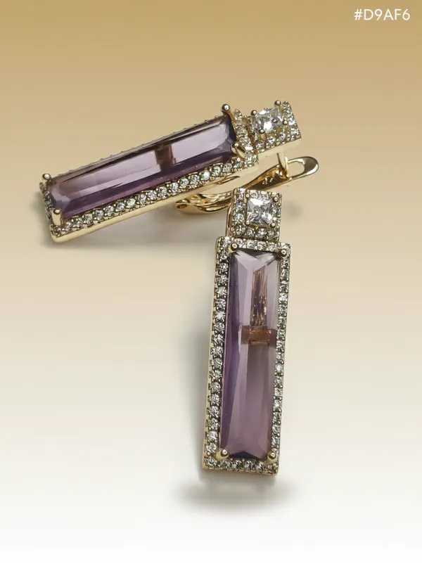 Purple_Baguette_Drop_Ears_Anti_Tarnish_Earring_For_Women
