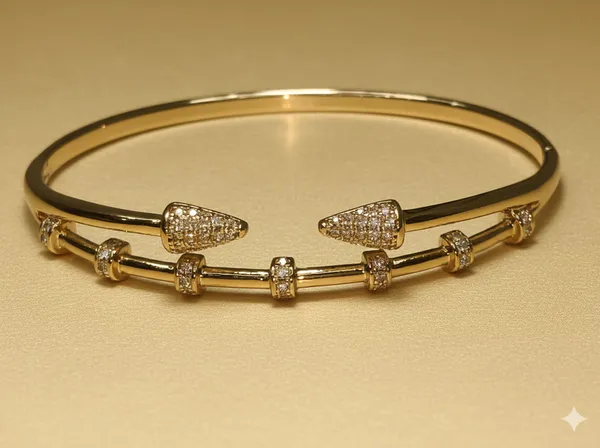 Gold_Dualtip_Stone_Studded_Anti_Tarnish_Ring_Bracelet_For_Women