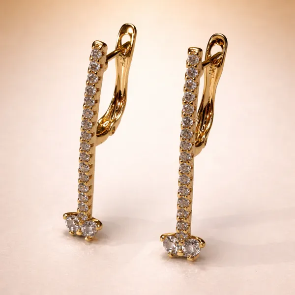 Gold_Vertical_Crystal_Drop_Tone_Ears_Anti_Tarnish_Earring_For_Women