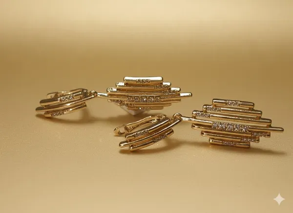 Gold_Layered_Bar_Drop_Ears_Anti_Tarnish_Earring_For_Women