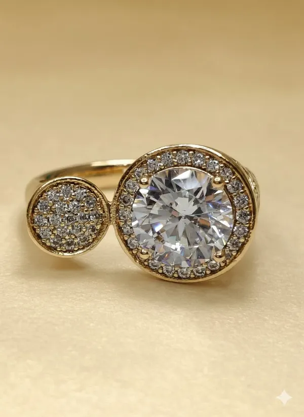 Gold_Twin_Halo_Statement_Anti_Tarnish_Finger_Ring_For_Women