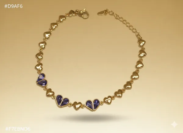 Purple_Amethyst_Heart_Chain_Anti_Tarnish_Bracelet_For_Women
