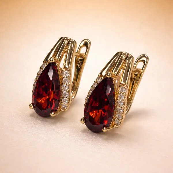 Red_Teardrop_Crystal_Ears_Anti_Tarnish_Earring_For_Women