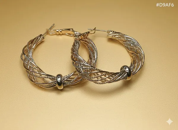 Gold_And_Silver_Twotone_Twisted_Hoop_Ears_Anti_Tarnish_Earring_For_Women