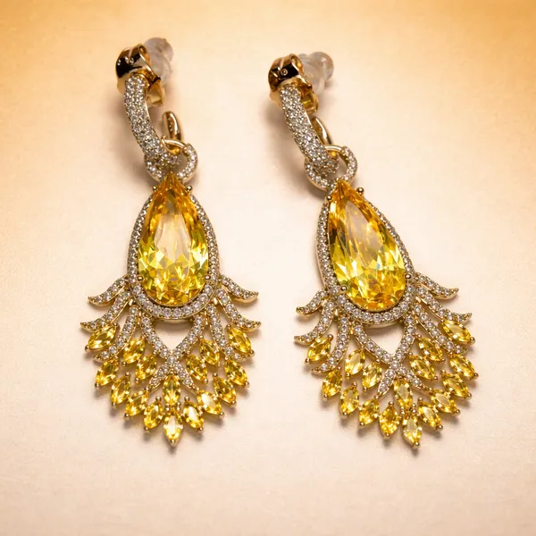 Yellow_Crystal_Statement_Ears_Anti_Tarnish_Earring_For_Women