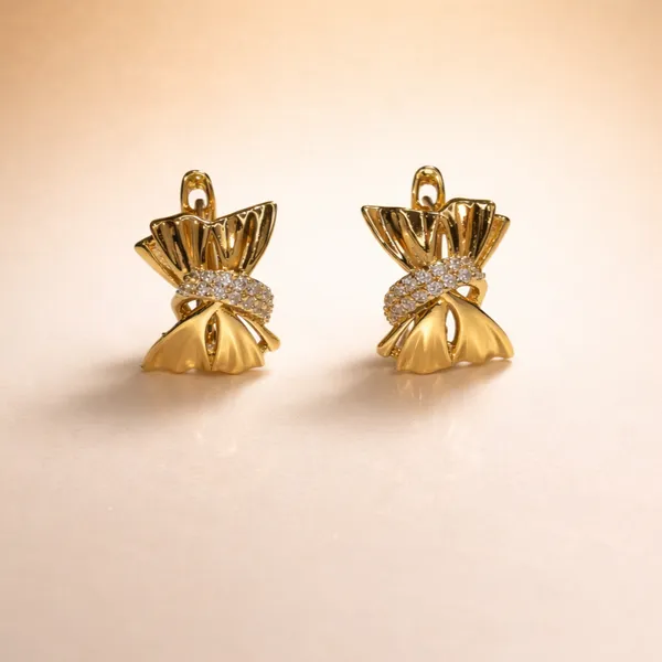 Gold_Bow_Charm_Ears_Anti_Tarnish_Earring_For_Women