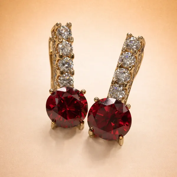 Red_Crystal_Drop_Ears_Anti_Tarnish_Earring_For_Women