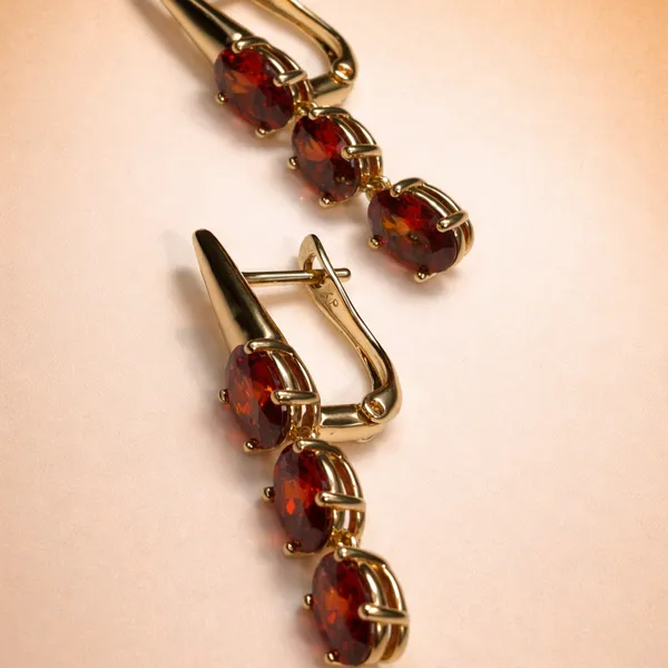 Red_Triple_Crystal_Drop_Ears_Anti_Tarnish_Earring_For_Women