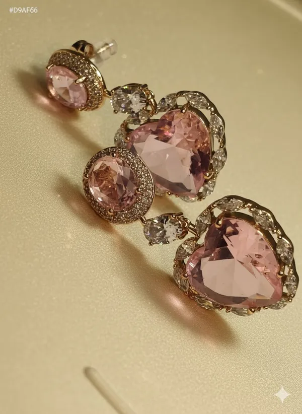 Pink_Heart_Drop_Ears_Anti_Tarnish_Earring_For_Women