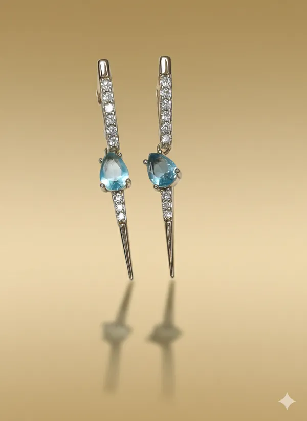 Light_Blue_Crystal_Drop_Spike_Ears_Anti_Tarnish_Earring_For_Women