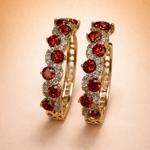 Red_Crystal_Halo_Hoop_Ears_Anti_Tarnish_Earring_For_Women