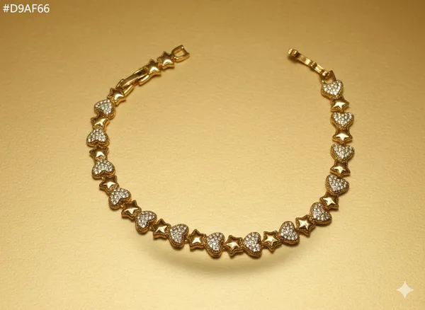 Gold_And_Silver_Pave_Heart_Chain_Anti_Tarnish_Bracelet_For_Women