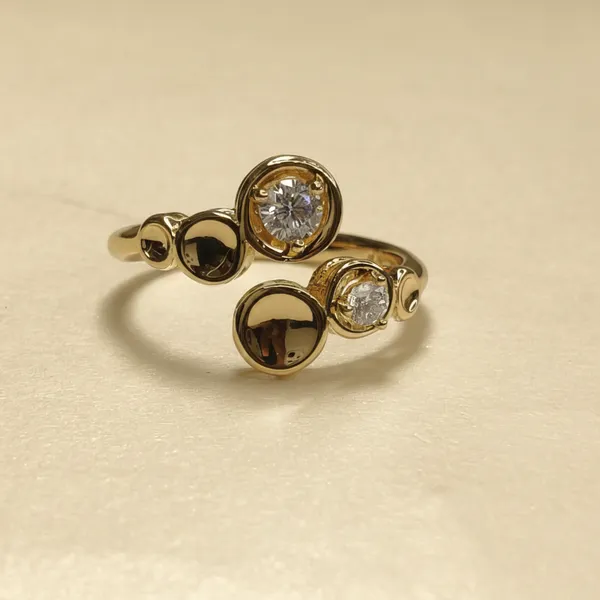 Gold_Bubble_Cluster_Gold_Anti_Tarnish_Finger_Ring_For_Women