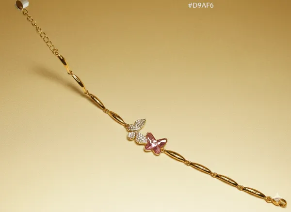 Pink_Rose_Butterfly_Chain_Anti_Tarnish_Bracelet_For_Women