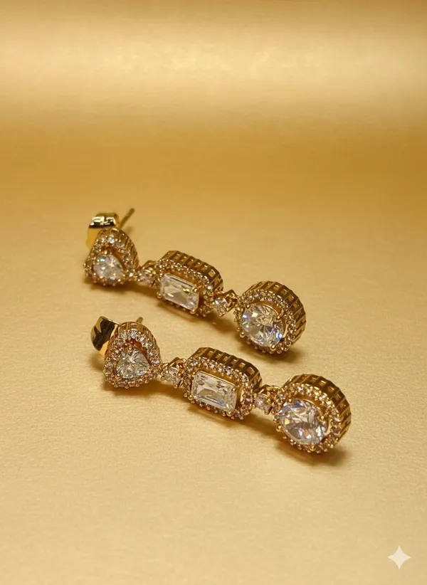 Gold_Crystal_Trio_Drop_Ears_Anti_Tarnish_Earring_For_Women