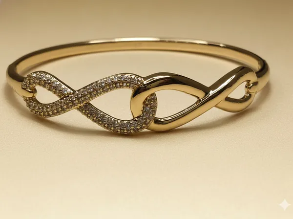 Gold_Infinity_Twist_Anti_Tarnish_Ring_Bracelet_For_Women